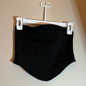 Black Misguided corset crop top (4)